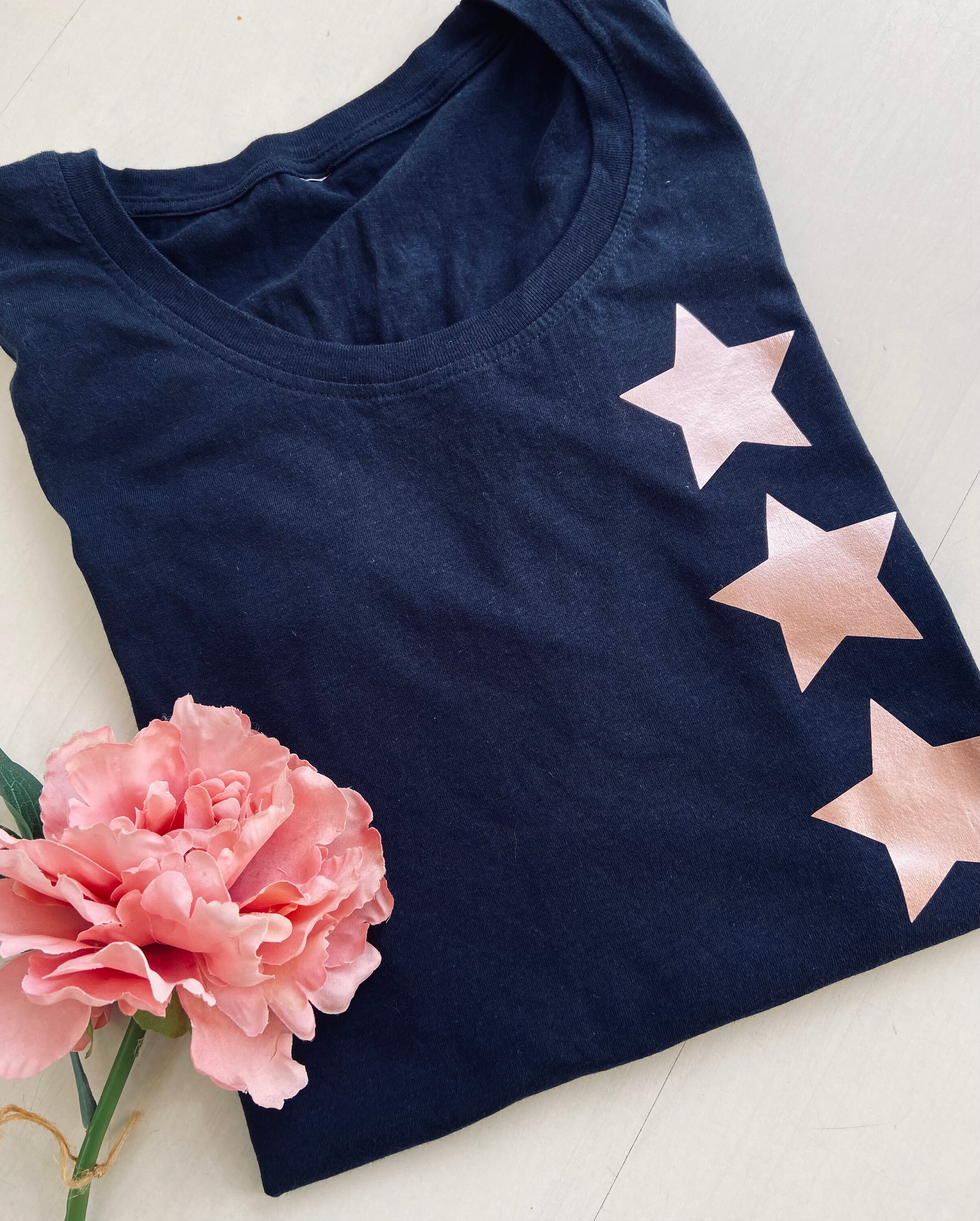 Star Print Women's Long Sleeved Top Etsy
