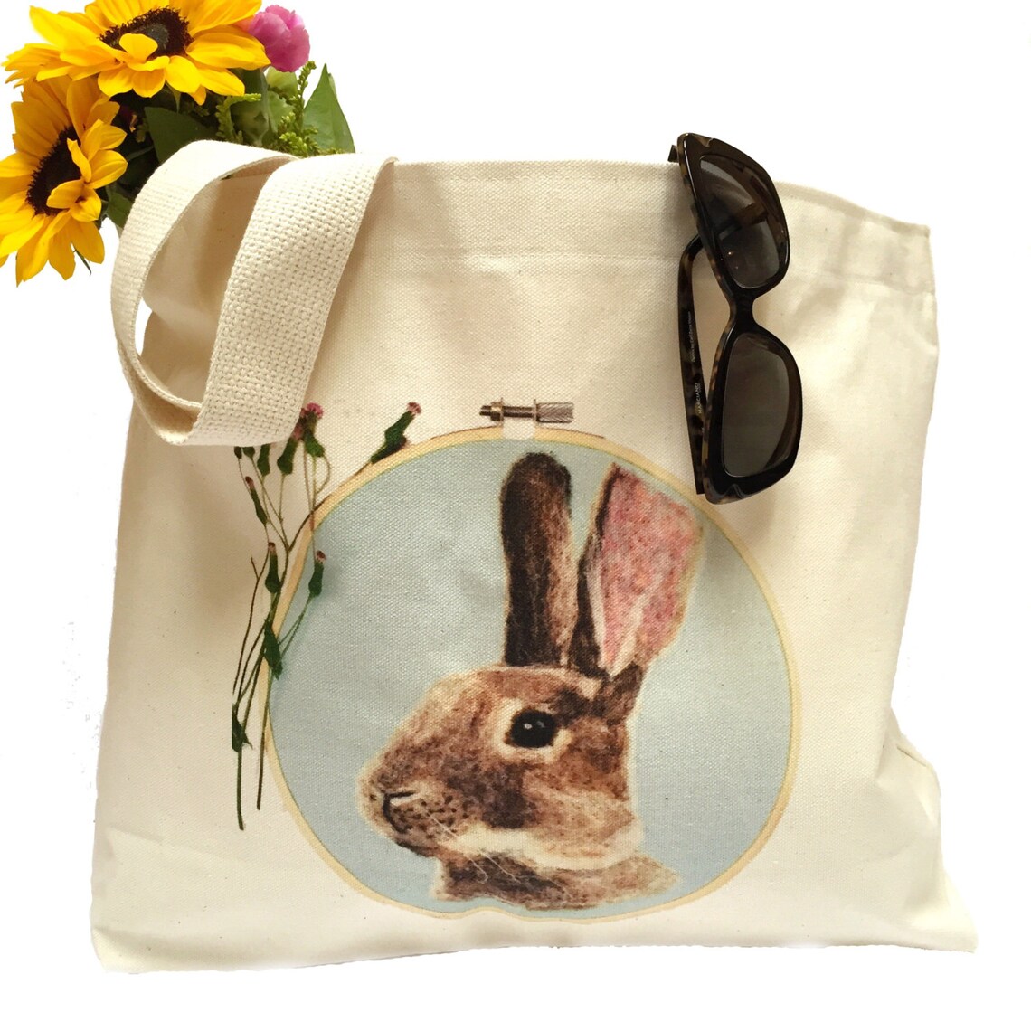 Rabbit Tote Bag Rabbit Gift Large Tote Bag Bunny Tote Bag Etsy