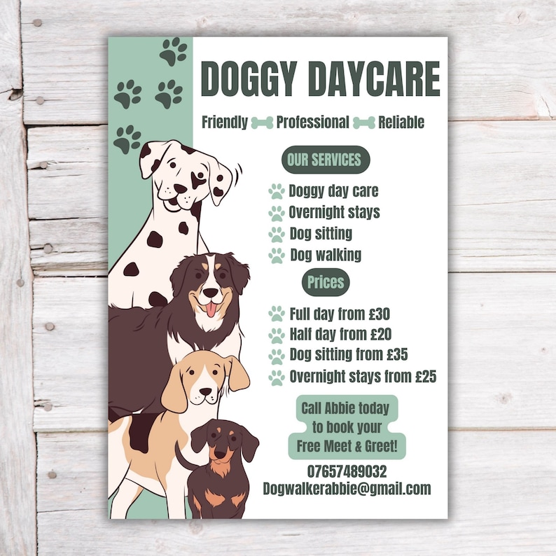 Printable Doggy Daycare Business Flyer Dog Sitting Flyer Dog Daycare printable-doggy-daycare-business-flyer-dog-sitting-flyer-dog-daycare