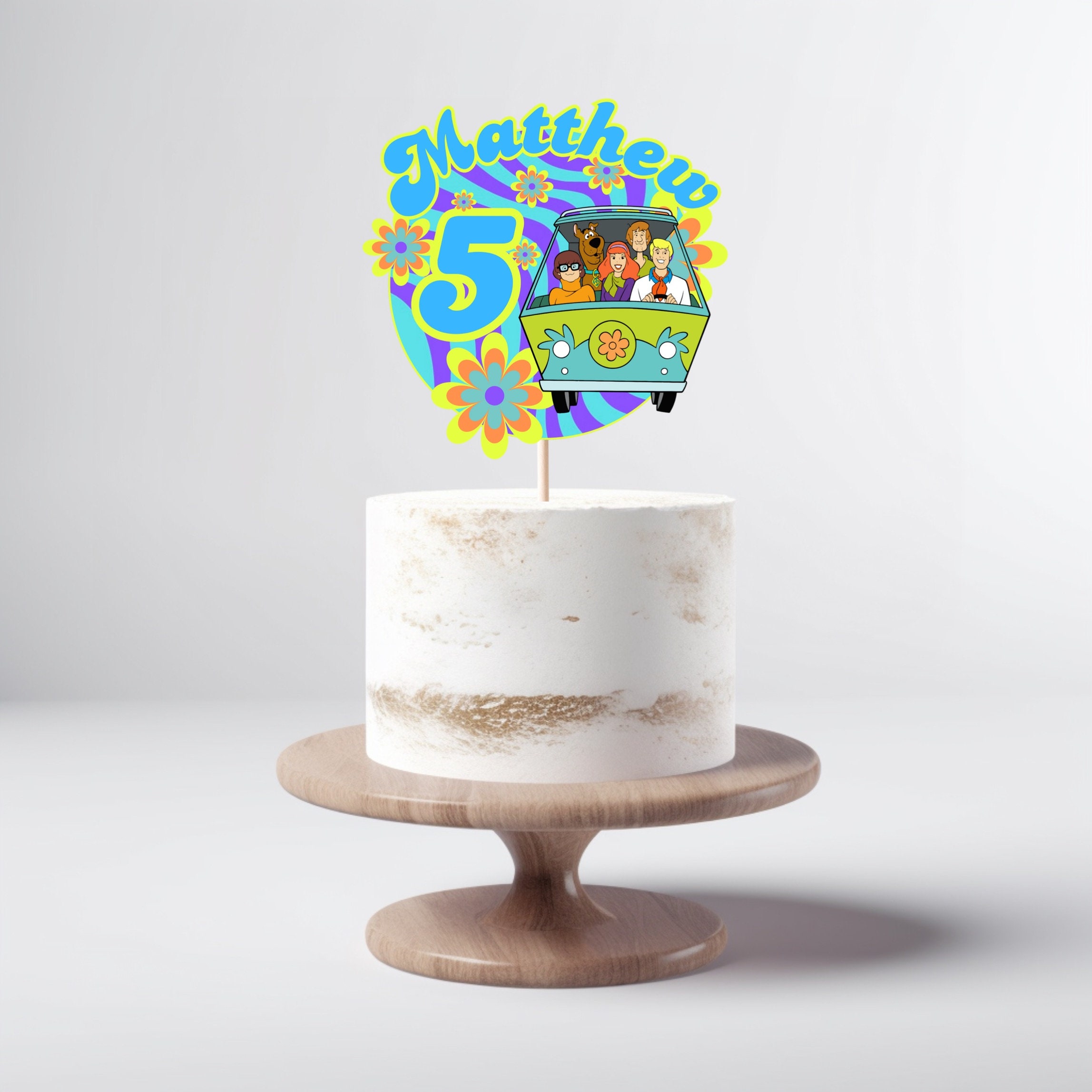 Printable Scooby Doo Cake Topper, Personalised Cupcake Topper, Cake ...