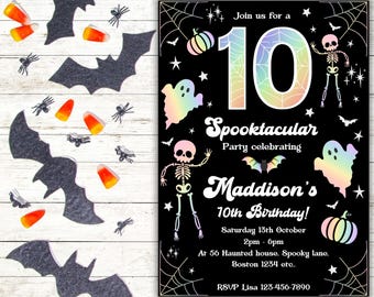 Edition Colibri 10 Inviti Halloween Fantasma Boo - Biglietti Per Festa Bambini Con Spirito E Zucca, Formato DIN A6 (14,8x10,5 Cm) - 2