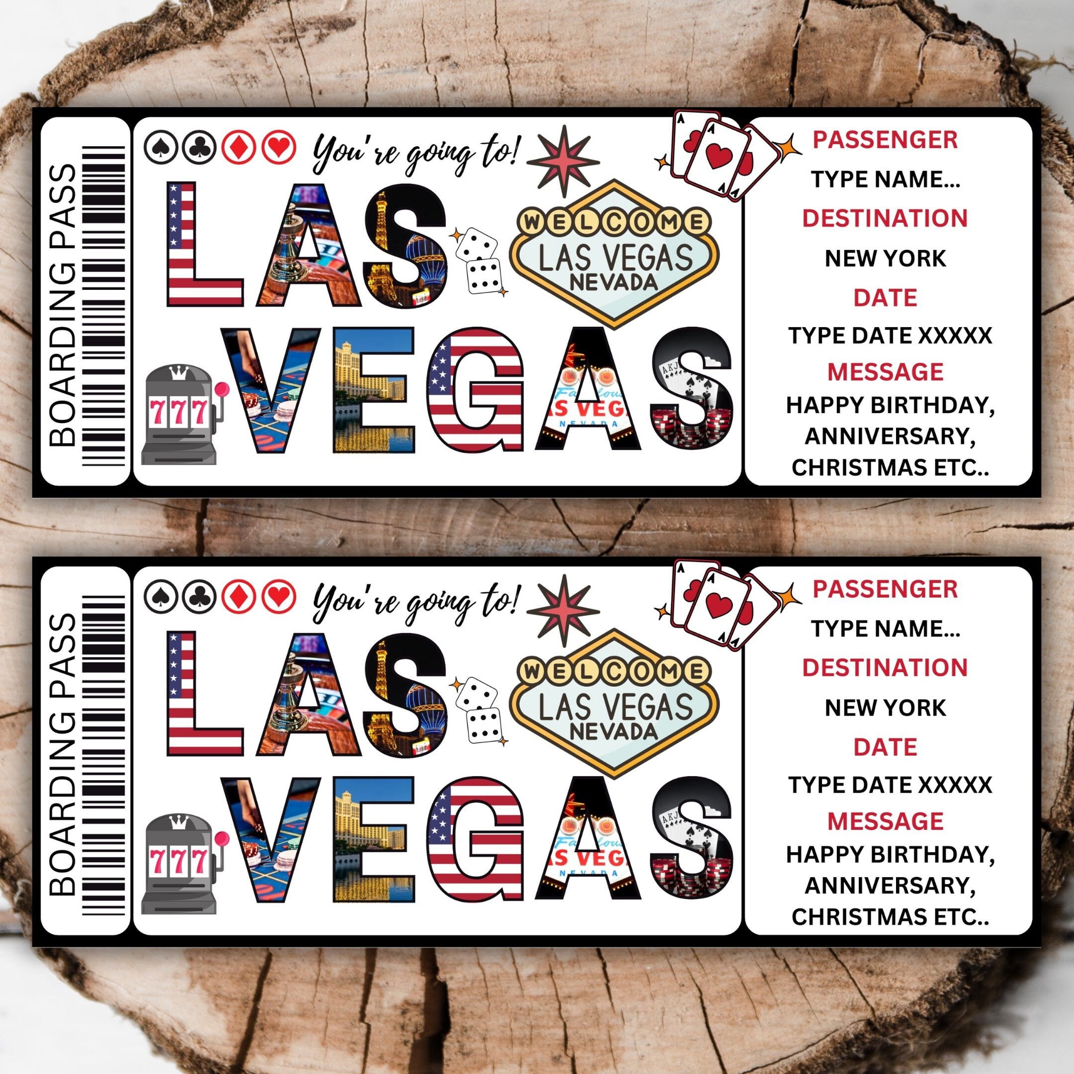 Plantilla imprimible de tarjeta de embarque de Las Vegas editable Boleto de  avión de Las Vegas Boleto de viaje sorpresa de Las Vegas Boleto de regalo  de vacaciones en Las Vegas -, image size:2160x2160