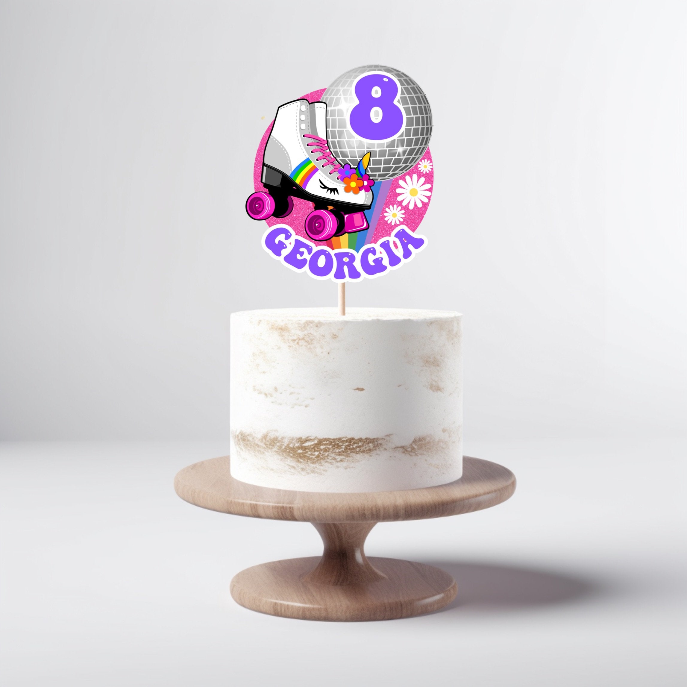 Decorazione per torta a forma di pattini a rotelle, decorazioni per torte a forma di pattini a rotelle, decorazione per torta a forma di pattini a rotelle rosa, bomboniera, decorazione per torta