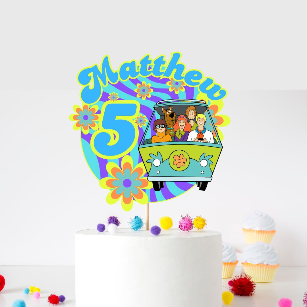 Printable Scooby Doo Cake Topper, Personalised Cupcake Topper, Cake ...