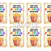 Printable Back to School Popcorn Gift Tag NON EDITABLE Sweet Treat Tag ...