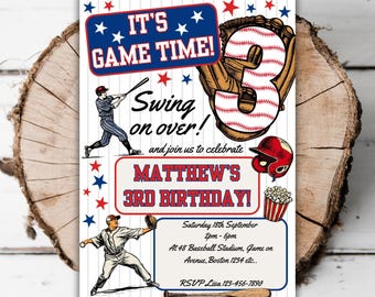 Baseball Einladung zum 3