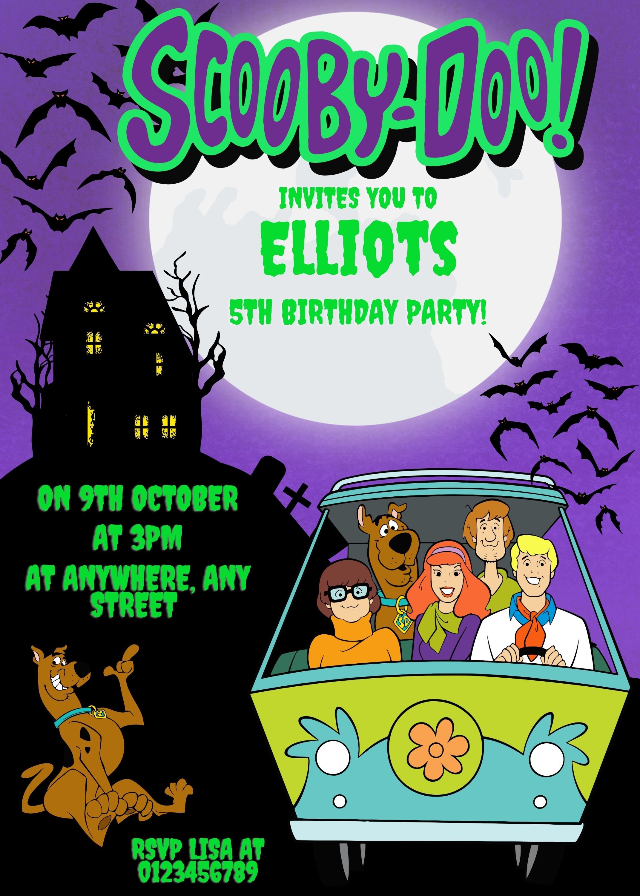Scooby Doo Birthday Invitation Printable Scooby Doo Party Invite ...