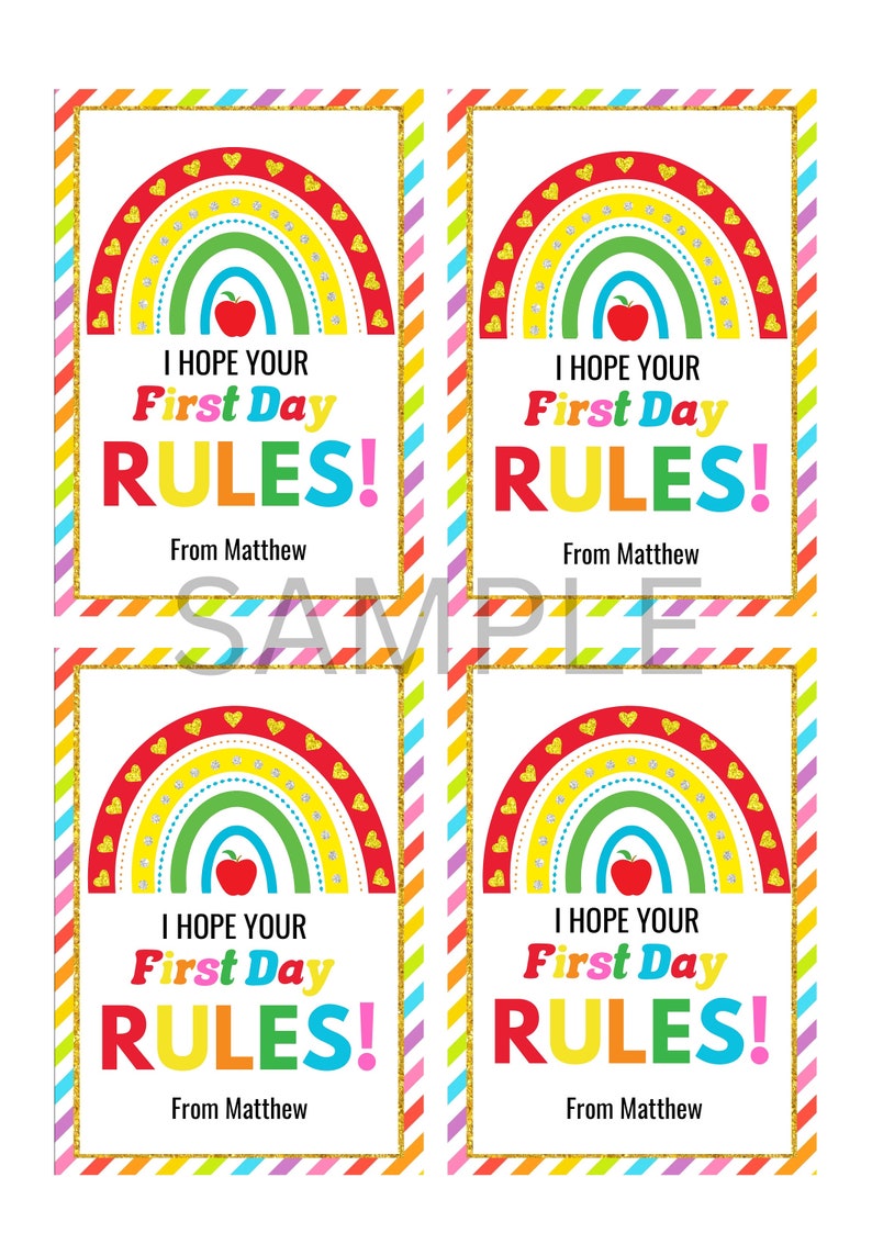 Welcom Ruler Printable Back to School Ruler Tag Editable Welcome Back Gift Tag ...