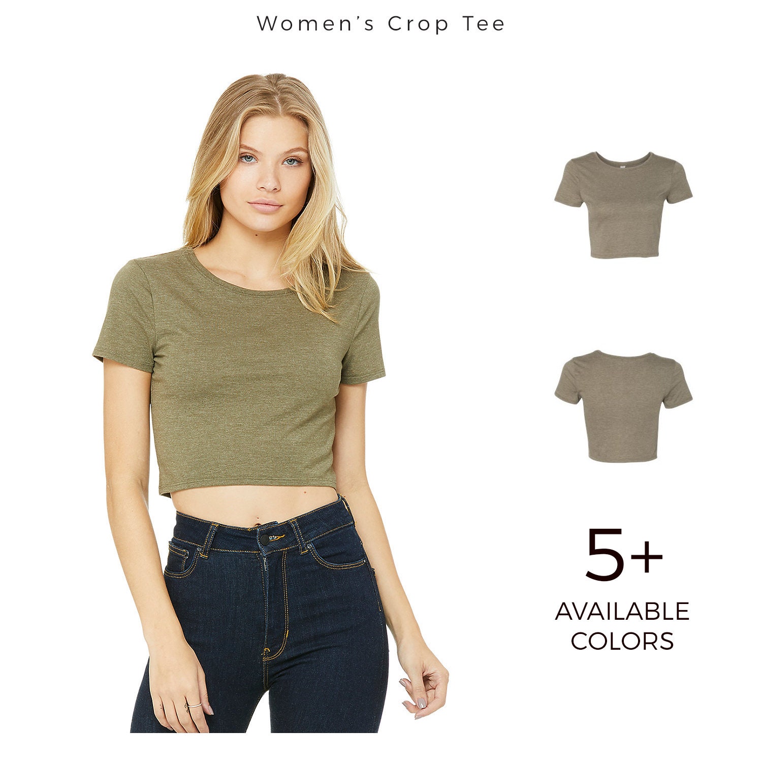 Women’s Custom Crop Tee Personalize & Design Your Own Women's Crop Tee