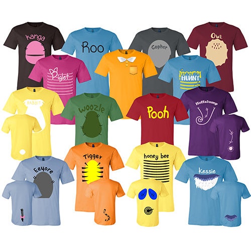 Pooh And Friends Inspired Adult, Youth, Toddler Shirt, Infant Bodysuit - Halloween Cosplay Costumes For Cruises, Family Trip and Event Tee