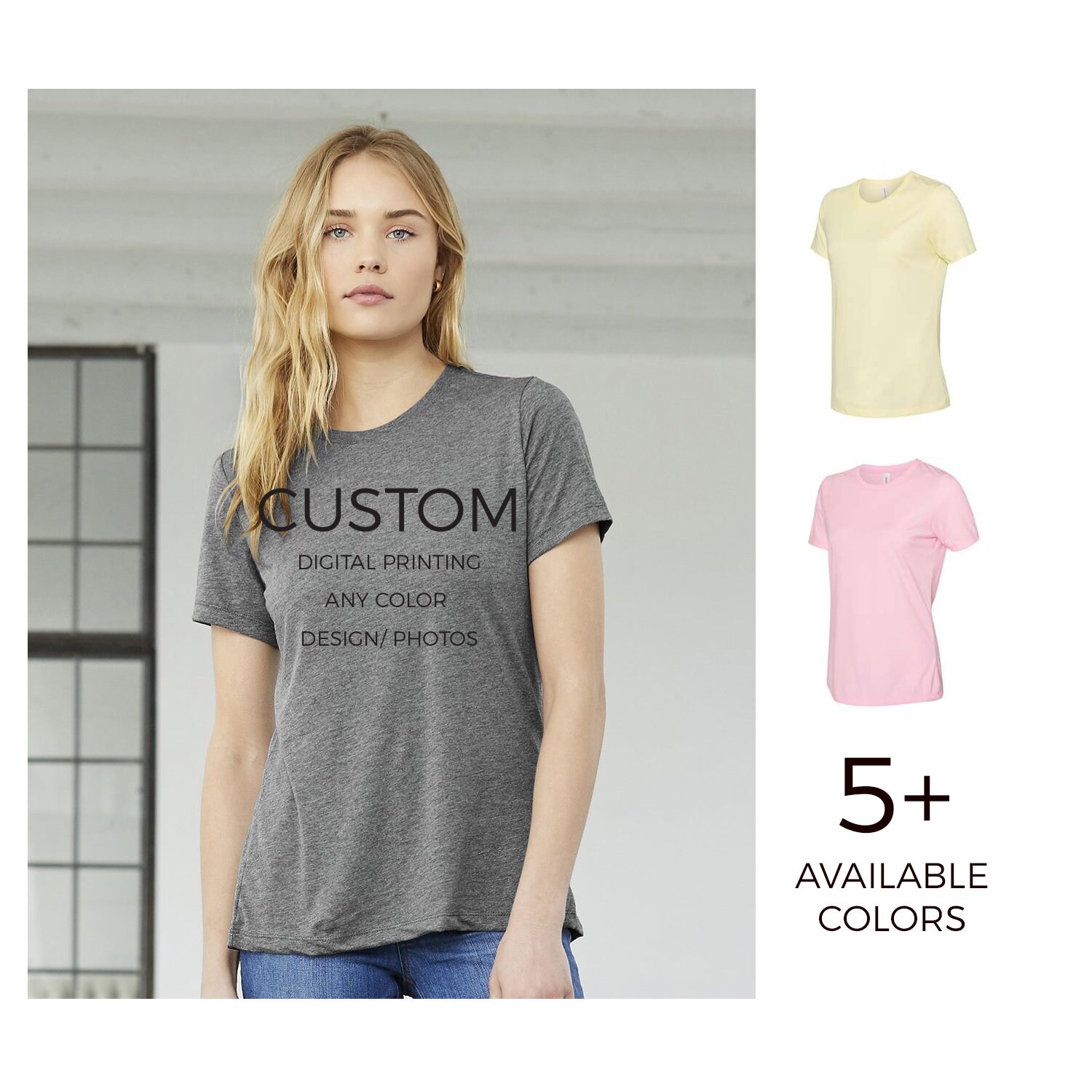 Women’s Relaxed Fit Triblend Tee Personalize & Design Your Own Women