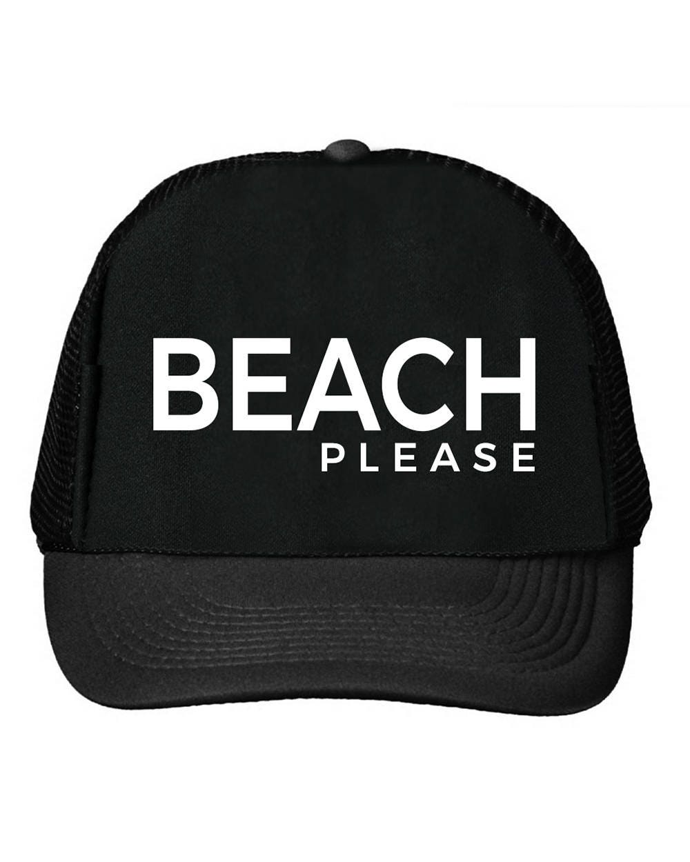 Beach Please Foam Mesh-Back Trucker Cap