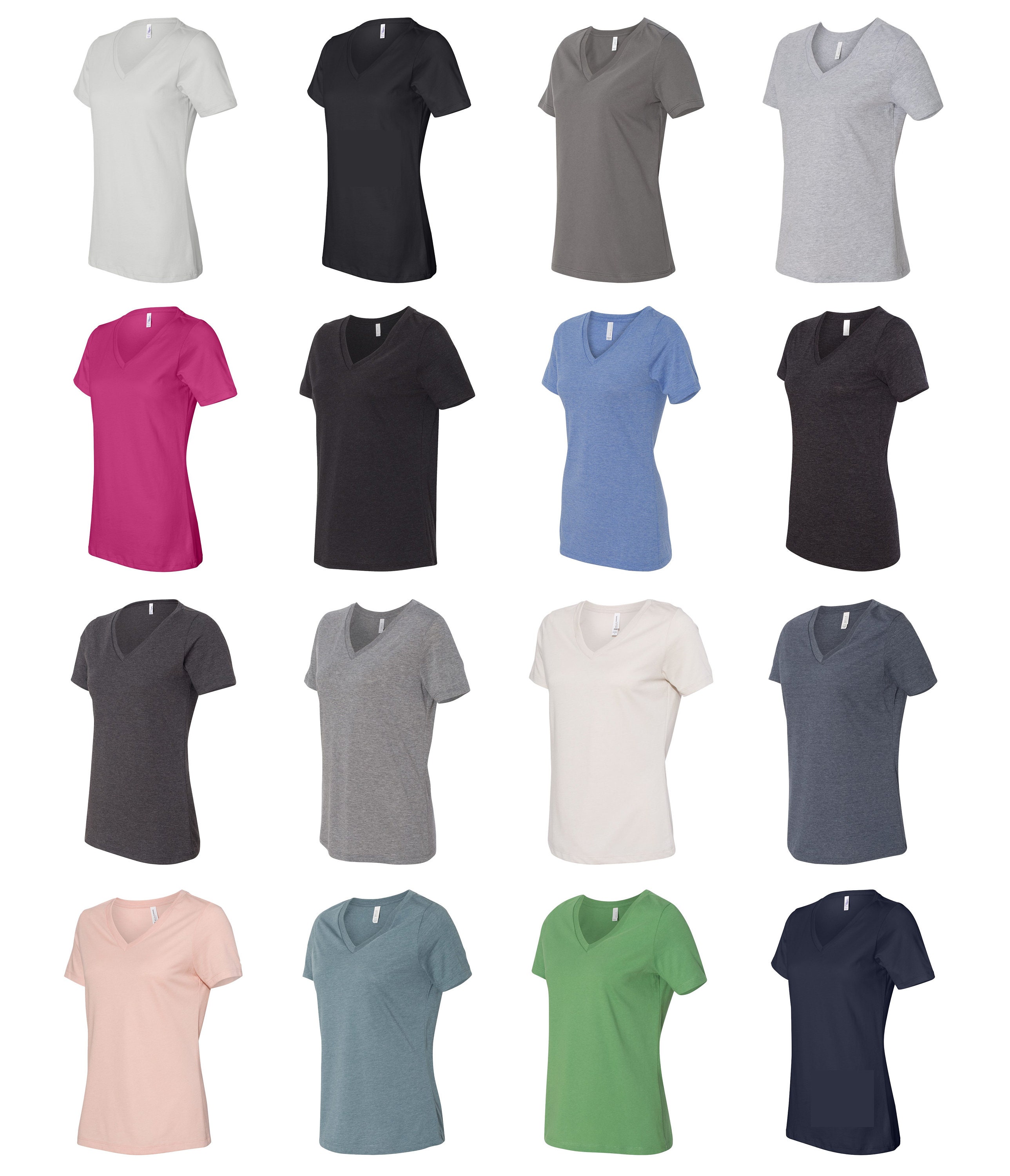 Women’s Relaxed Jersey V-Neck Tee - Your Design Here - Print Full or ...