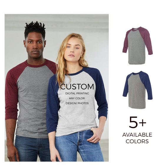 Adult Unisex Custom Raglan Baseball 