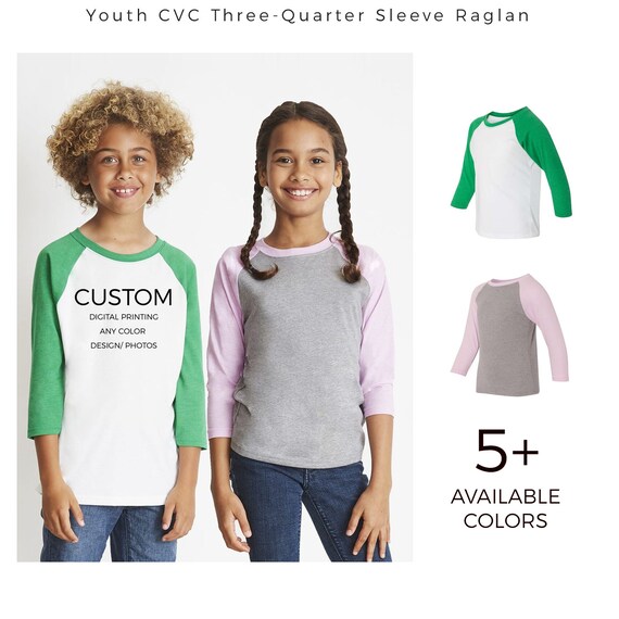 Youth Custom Raglan Baseball Shirts 