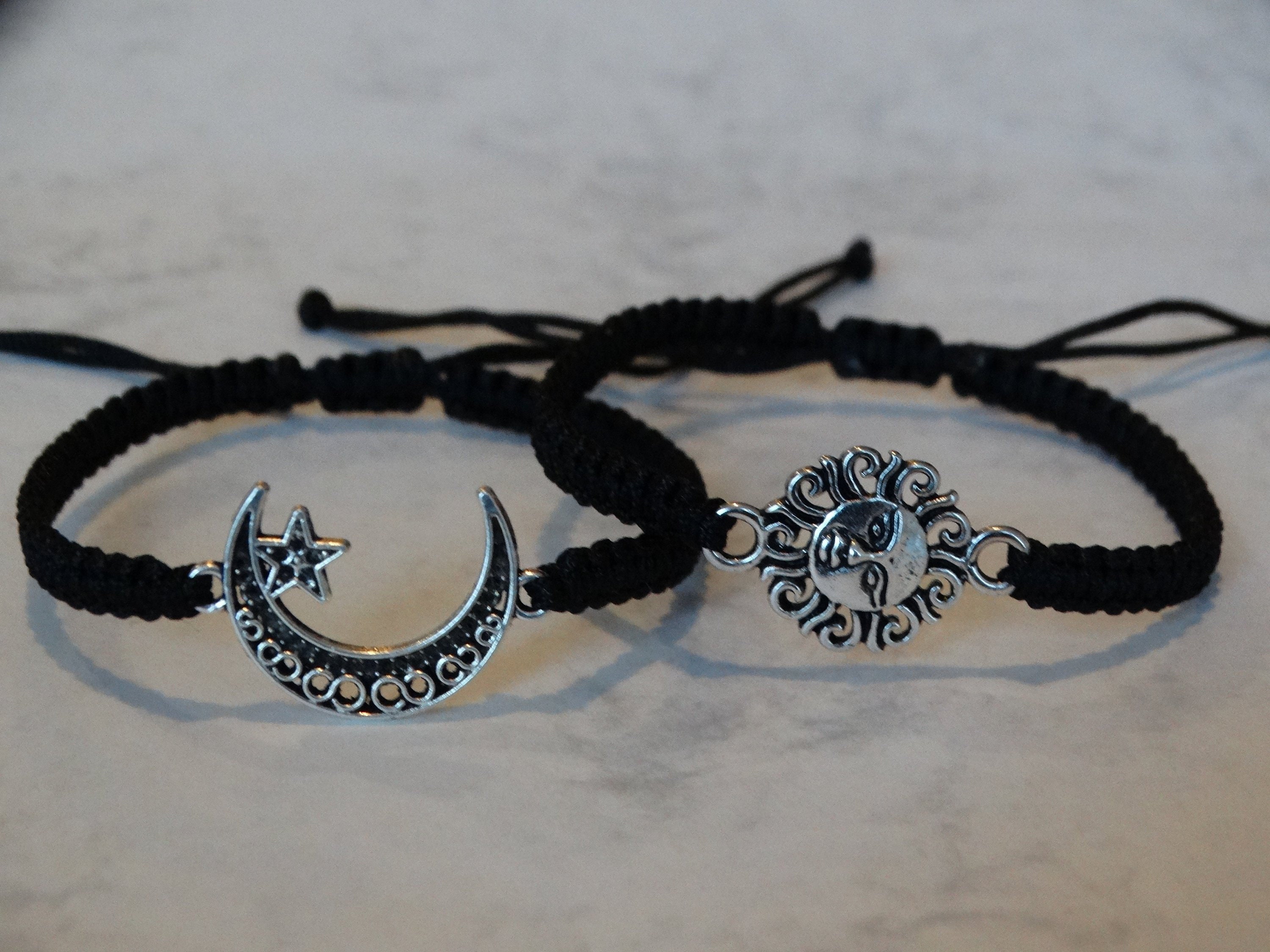 Pulsera De La Amistad Con Estrella Y Luna - Set De 2 Pulseras Ajustables Para Pareja, Amigas, Madre E Hija - Regalo Perfecto Para San Valentín Y Más