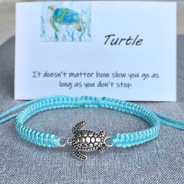 Sea Turtle Bracelet,Sea beach bracelet,Men bracelet, Women bracelet , Adjustable Animal Jewelry,Boho Beach Gift for Men or Women Him Her