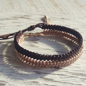 Couple bracelets , Set of 2 Knotted Bracelets ,His and Hers love bracelet , Friendship bracelets , Matching Macrame