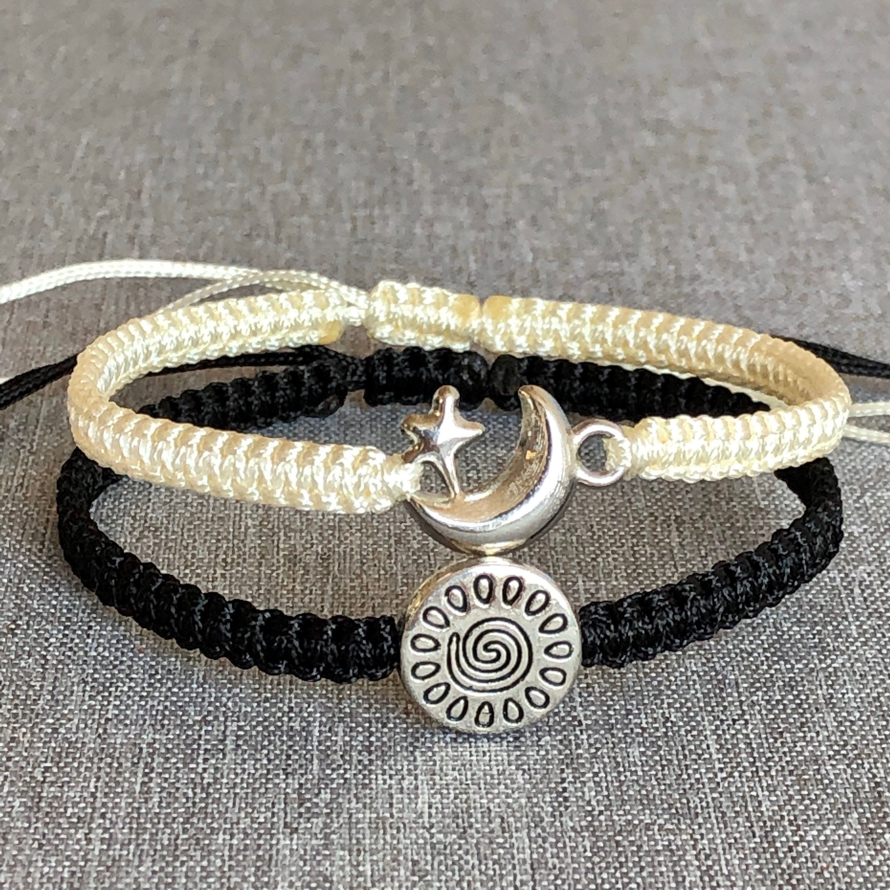 Couples Bracelet Moon and Sun Bracelet Love Bracelet Set of Etsy