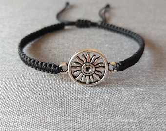 Sun Bracelet, Friendship Bracelet,Moon sunbracelet,Adjustable Bracelet,Spiritual Jewelry,Men bracelet,Sun charm