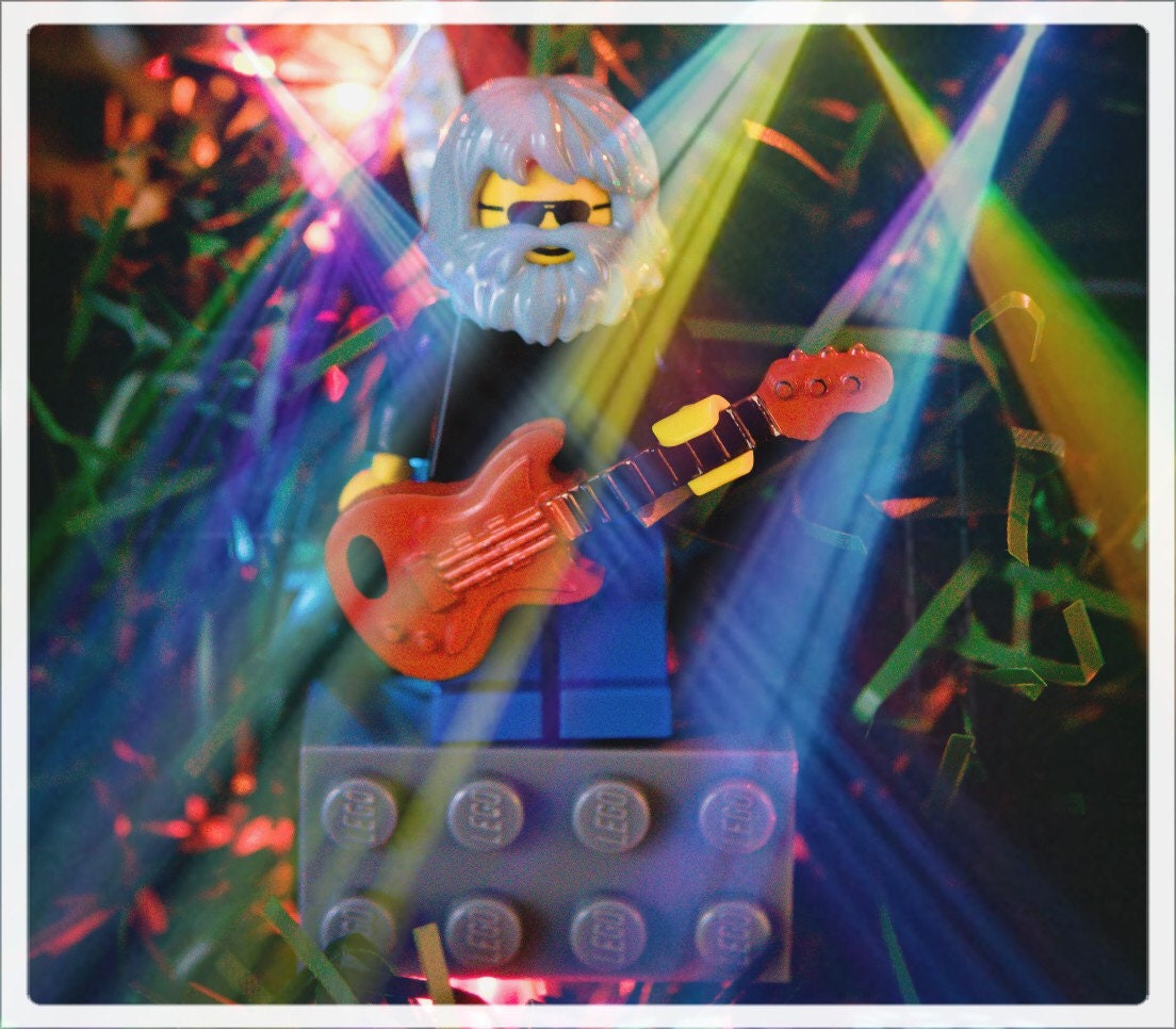 Grateful Dead Ornament Jerry Garcia JGB Magnet CUSTOM made of lego br…