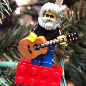 Grateful Dead ornament Gift Jerry Garcia Magnet Christmas JGB CUSTOM made of Lego bricks Dead and Co DSO Bob Weir not a pin shirt sticker