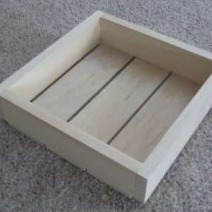 Twisted Envy Large Unfinished Wood Box with Hinged Lid and Front Clasp for Arts, Crafts, Hobbies and Home Storage