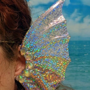 Waterproof Holographic Merfolk Ears - Swimmable!
