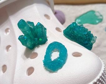 Faux Crystal and Quartz Crocs Charms - Set of 3