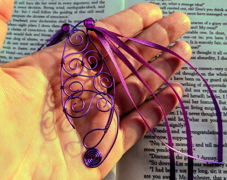 Copper Wire Purple Streamer Child Sized Elf Ears