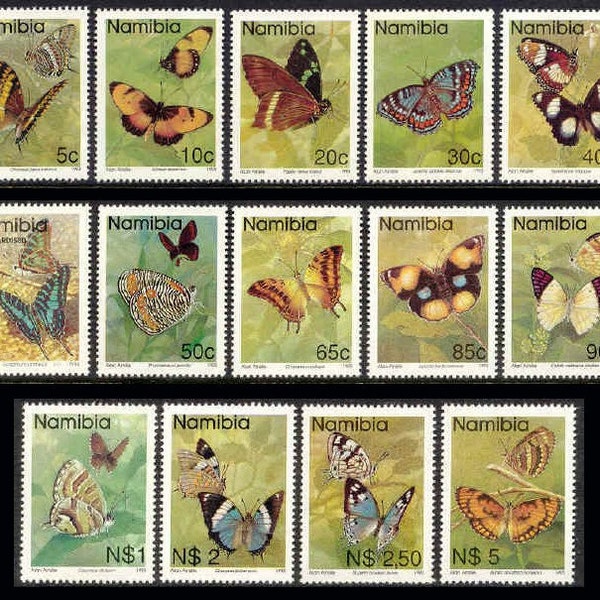 Namibia 1993-94 Butterfly / Butterflies Stamps Complete set Mint Never Hinged ** MNH Stamps