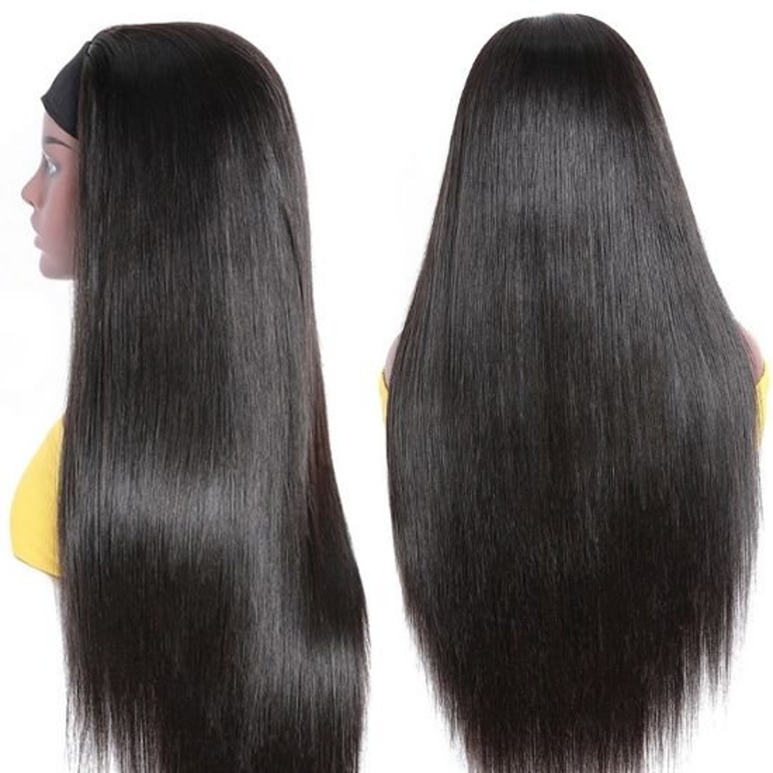 Straight Headband Wig Etsy