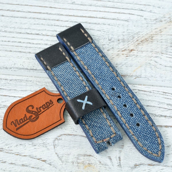Denim Watch Strap Etsy