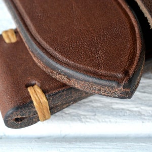 Brown genuine leather replacement watch strap handmade available for custom order image 5