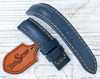 22\20 Blue leather watch strap.