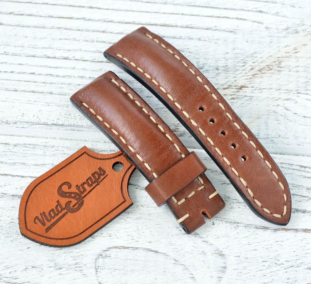 Tan color leather watch strap Breitling style for any watches Etsy