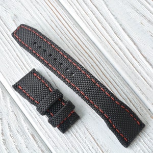 IWC Big Pilot Replacement nylon canvas watch strap 24 mm  22 mm  20 mm personalized  any size and length