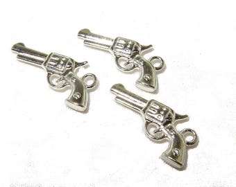 3D Sterling Silver Moveable REVOLVER Bead Charm for All Name Brand Add a Bead Charm Bracelets