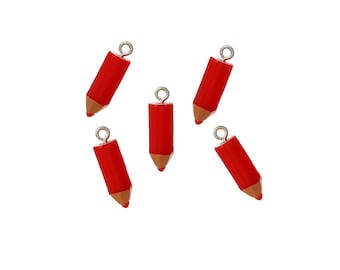 BULK 20 Green pencil charms resin PT156