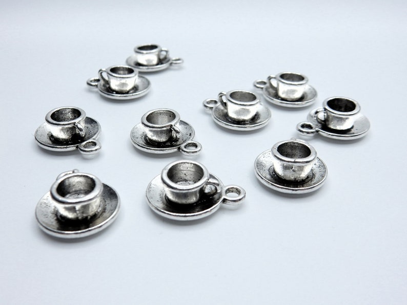 10pc Pkgs Coffee Cup or Tea Cup Charms Bulk Coffee Cup Etsy