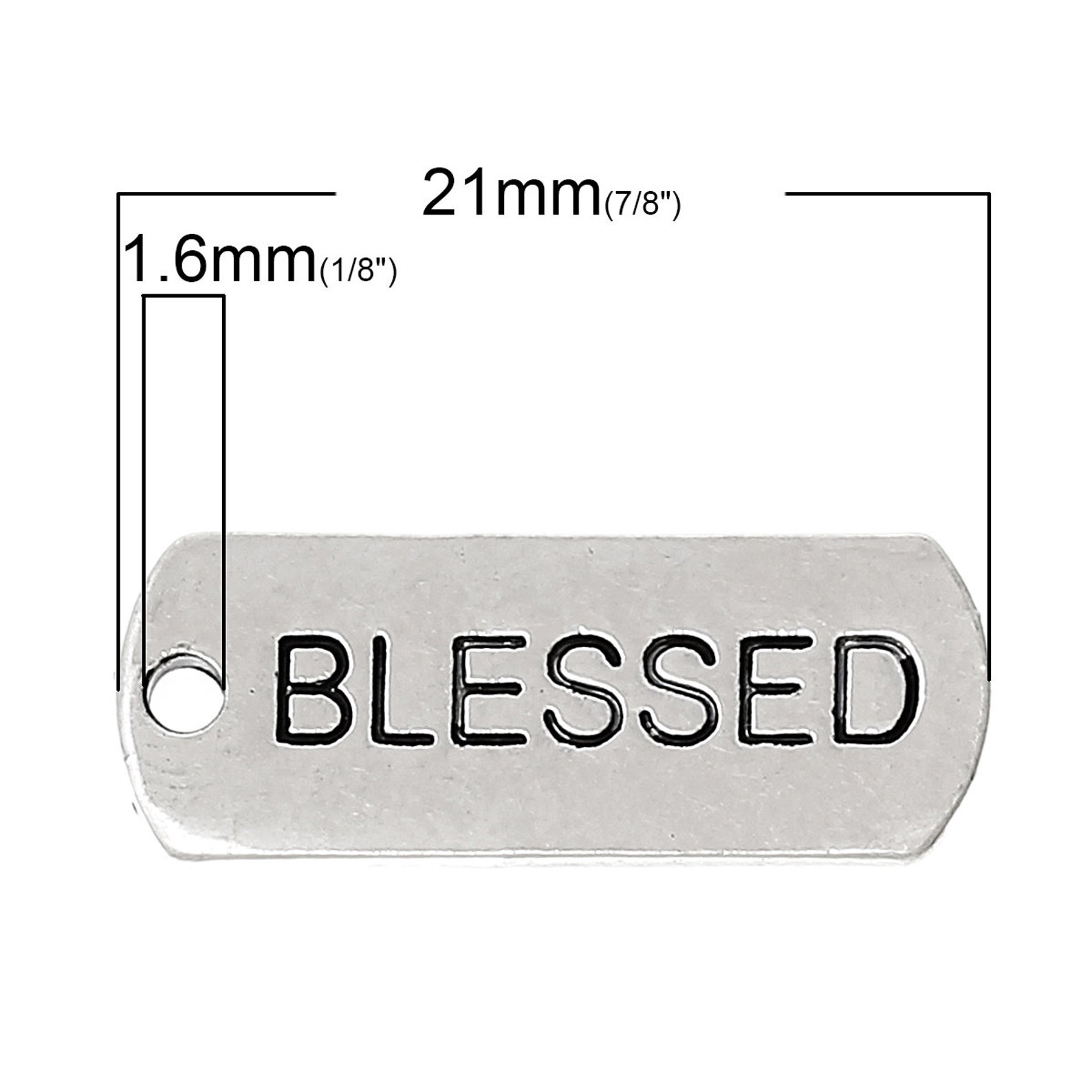 10pc Pkgs blessed Charms Silver BLESSED Charms Etsy
