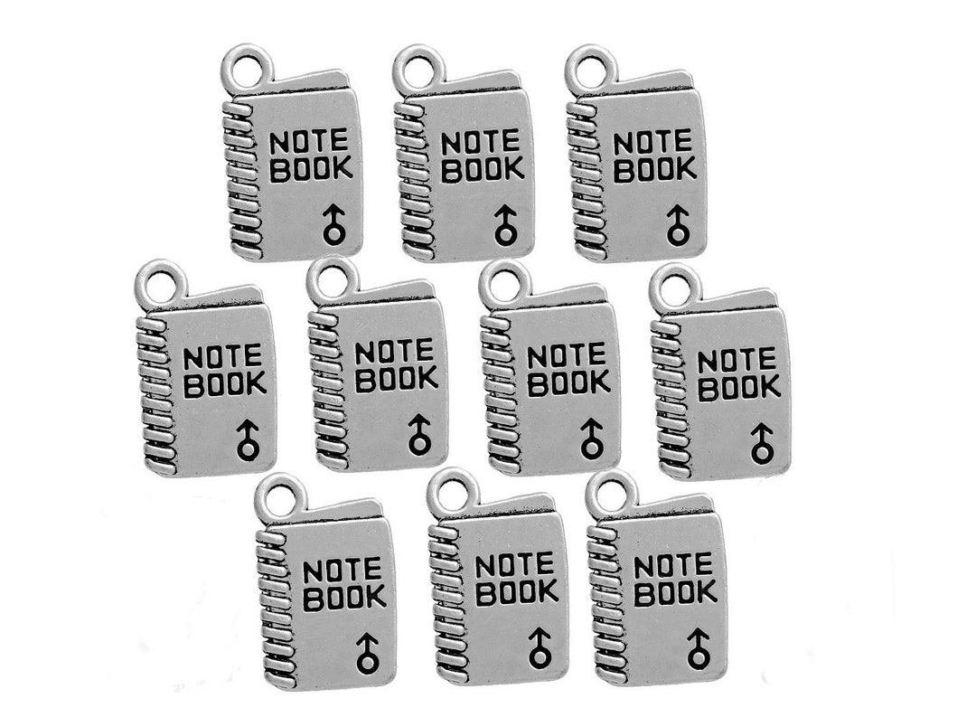 5pc or 10pc Pkgs Note Book Charms Teacher Charms School Charms Office