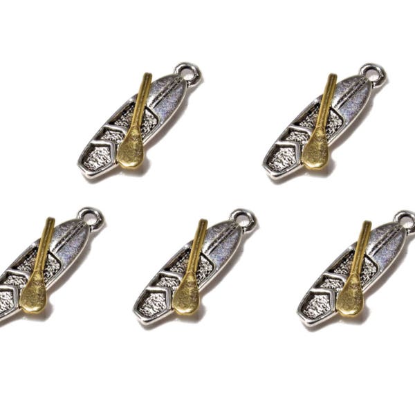 5pc Pkgs Kayak Charms - Boat Charms - Canoe Charms - Sports Charms - Nautical Charms - Bulk Kayak Charms - Fishing Charm (SP0094983)