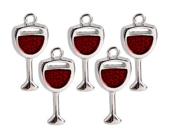 10pc or 20pc Pkgs Wine Glass Charms - Tropical Coctail Charm - Drink Charm - Bulk Wine Glass Charms - Bulk Enamel Charms (SP22339)