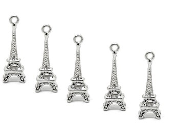 5pc or 10pc Pkgs 3D Eiffel Tower Charms - French Charms - Paris Findings - France Charms - French Pendants (SP21003)