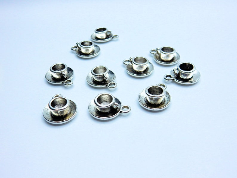 10pc Pkgs Coffee Cup or Tea Cup Charms Bulk Coffee Cup Etsy