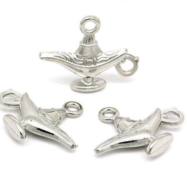 20pc Pkgs Magic Lamp Charm Pendants - Aladdin's Lamp Charms - Jewelry Supplies Jewelry Findings - Bulk Magic Lamp Charms (SP29665)