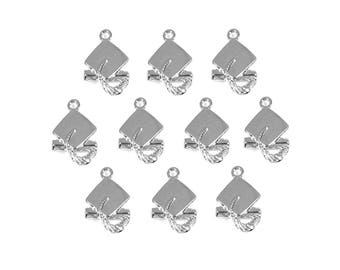 5pc or 10pc Pkgs Bulk Graduation Charms - Graduate Charms - College Charms - School Charms - Hat Charms - Graduation Cap Charms (SP0095682)