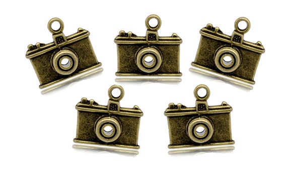 Camera Charms, Antique Bronze Photography Charms, Hobby Charms, 23x21mm, (SP14565)