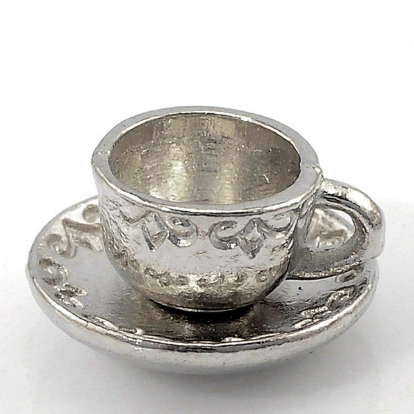 10pc Pkgs Coffee Cup or Tea Cup Charms - Bulk Coffee Cup Charms - Bulk Tea Cup Charms - Cup and Saucer Charms (SP21973)